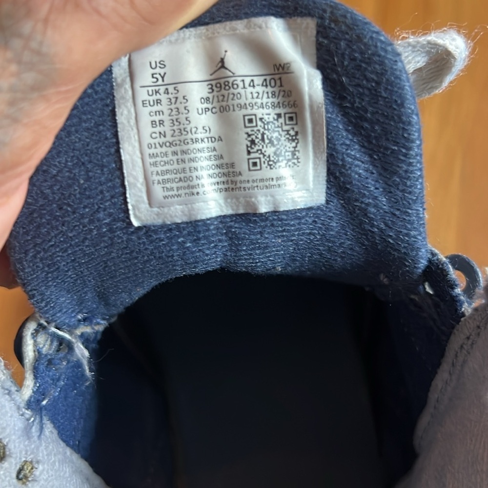 Nike air Jordan 3 Georgetown blue 5Y very worn - Picture 10 of 10